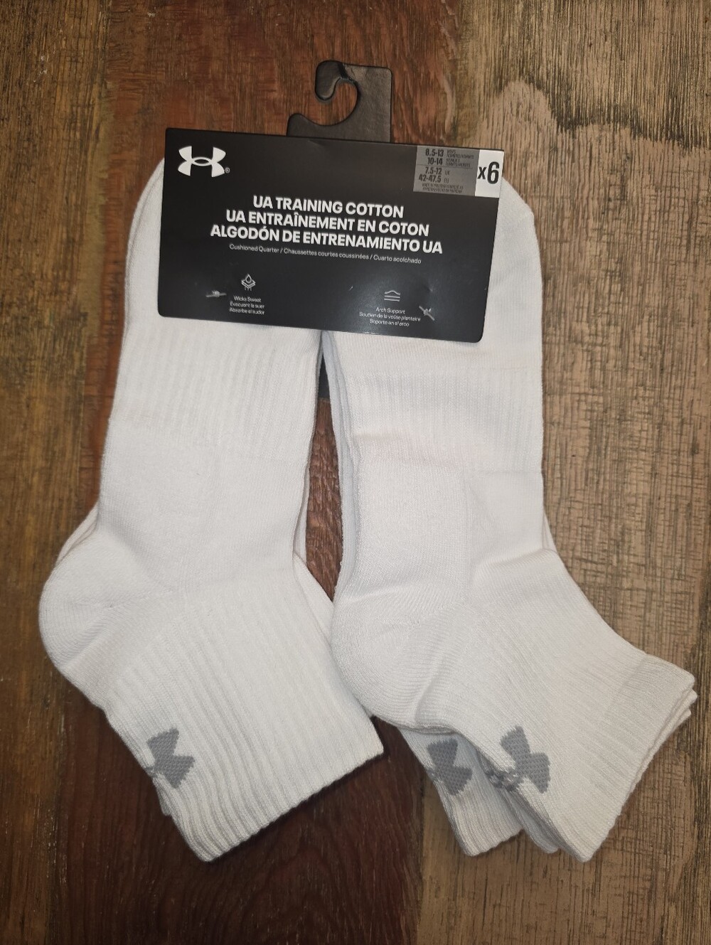 Unisex Under Armour Quarter Socks 6-Pack